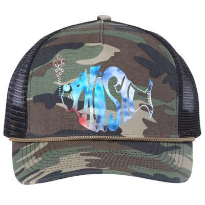 Colorful Phishjam Tiedye For Fisherman Fish Graphic Retro Rope Trucker Hat Cap