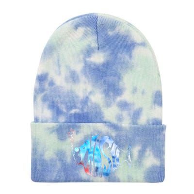 Colorful Phishjam Tiedye For Fisherman Fish Graphic Tie Dye 12in Knit Beanie