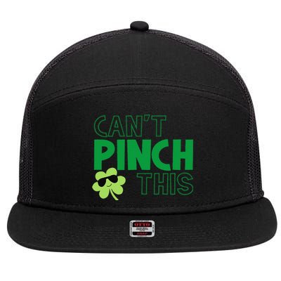 Can't Pinch This Funny Cute Saint St. Patrick's Day Shamrock 7 Panel Mesh Trucker Snapback Hat