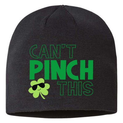 Can't Pinch This Funny Cute Saint St. Patrick's Day Shamrock Sustainable Beanie