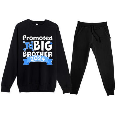 Cute Promoted To Big Brother 2024 Premium Crewneck Sweatsuit Set