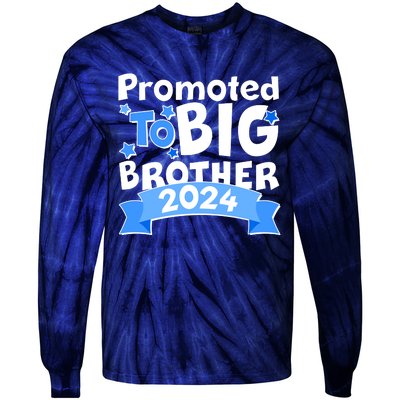 Cute Promoted To Big Brother 2024 Tie-Dye Long Sleeve Shirt