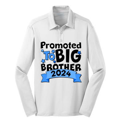 Cute Promoted To Big Brother 2024 Silk Touch Performance Long Sleeve Polo