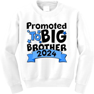 Cute Promoted To Big Brother 2024 Kids Sweatshirt