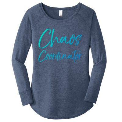 Cute Preschool Teacher Gift Chaos Coordinator Great Gift Women's Perfect Tri Tunic Long Sleeve Shirt