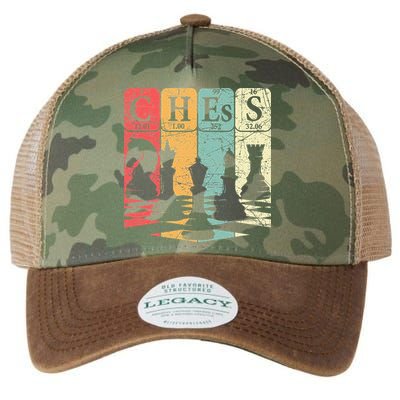 Chess Periodic Table Elements Nerd Chess Player Vintage Legacy Tie Dye Trucker Hat