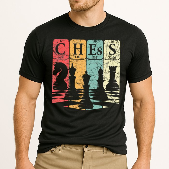 Chess Periodic Table Elements Nerd Chess Player Vintage Performance Shirt
