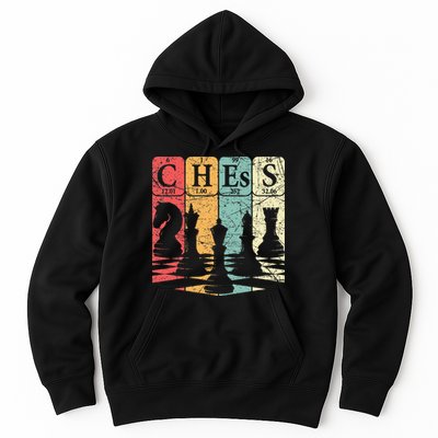 Chess Periodic Table Elements Nerd Chess Player Vintage Hoodie