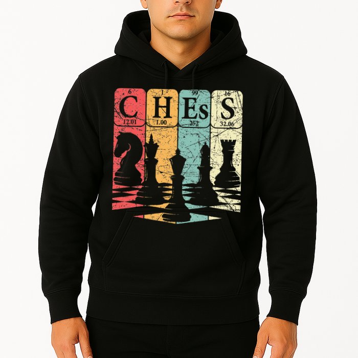 Chess Periodic Table Elements Nerd Chess Player Vintage Hoodie