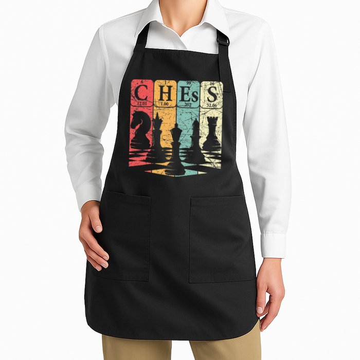 Chess Periodic Table Elements Nerd Chess Player Vintage Apron