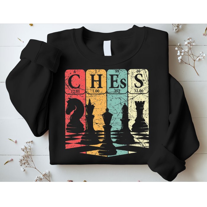 Chess Periodic Table Elements Nerd Chess Player Vintage Sweatshirt