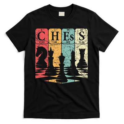Chess Periodic Table Elements Nerd Chess Player Vintage T-Shirt