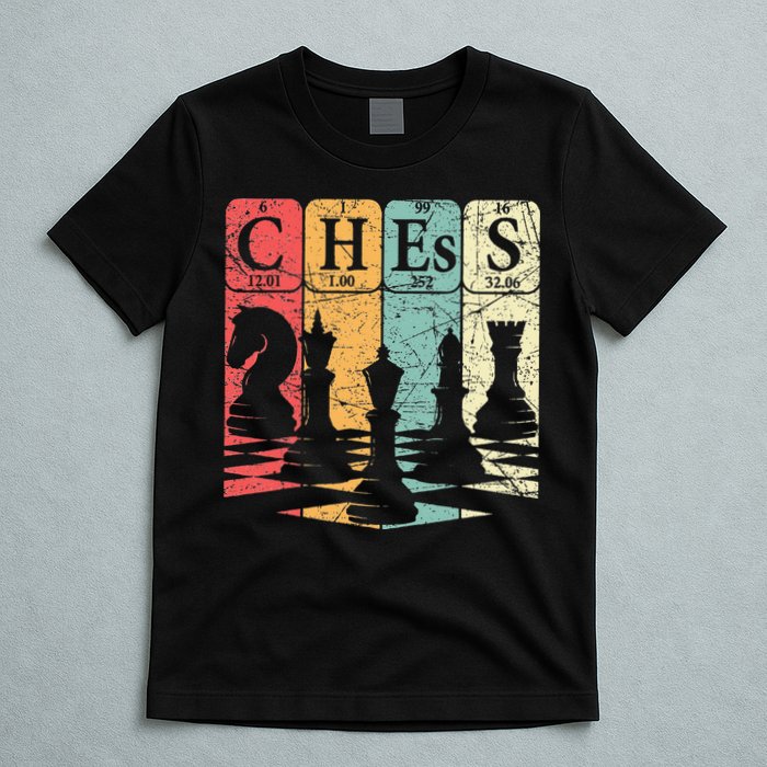 Chess Periodic Table Elements Nerd Chess Player Vintage T-Shirt