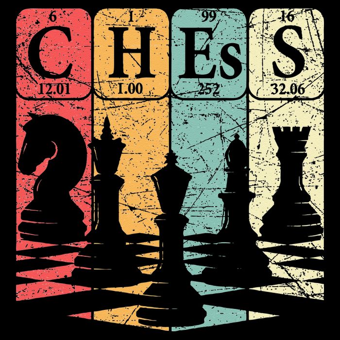 Chess Periodic Table Elements Nerd Chess Player Vintage Button