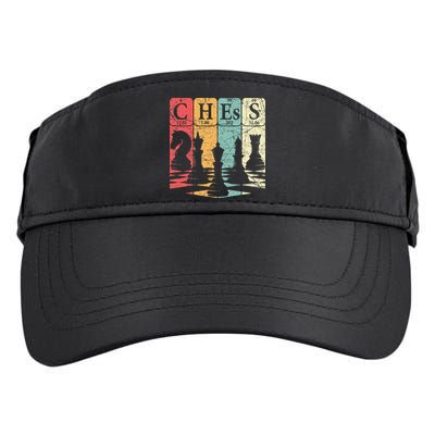 Chess Periodic Table Elements Nerd Chess Player Vintage Adult Drive Performance Visor