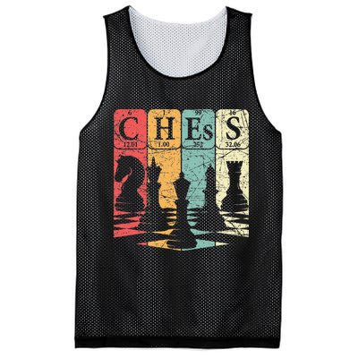 Chess Periodic Table Elements Nerd Chess Player Vintage Mesh Reversible Basketball Jersey Tank