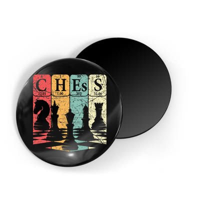 Chess Periodic Table Elements Nerd Chess Player Vintage Magnet
