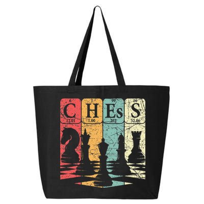 Chess Periodic Table Elements Nerd Chess Player Vintage 25L Jumbo Tote