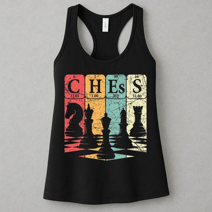 Chess Periodic Table Elements Nerd Chess Player Vintage Womens Tank Top
