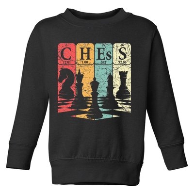 Chess Periodic Table Elements Nerd Chess Player Vintage Toddler Sweatshirt