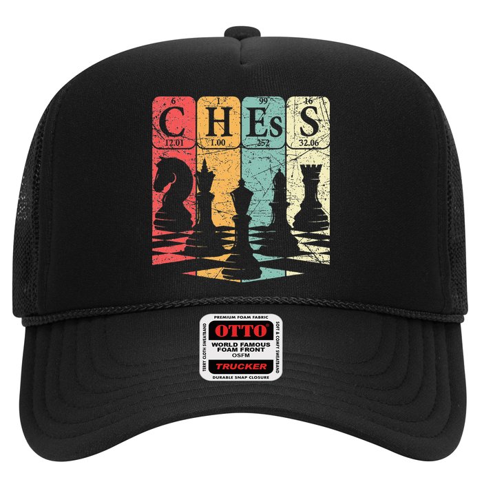Chess Periodic Table Elements Nerd Chess Player Vintage Trucker Hat