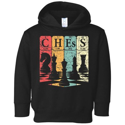 Chess Periodic Table Elements Nerd Chess Player Vintage Toddler Hoodie