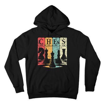 Chess Periodic Table Elements Nerd Chess Player Vintage Tall Hoodie