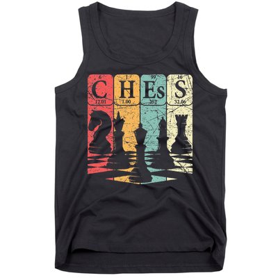 Chess Periodic Table Elements Nerd Chess Player Vintage Tank Top