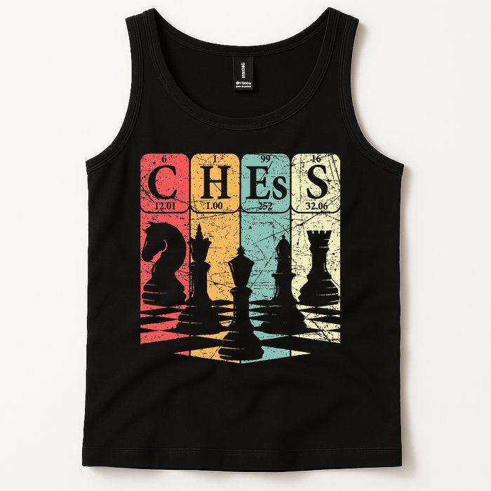 Chess Periodic Table Elements Nerd Chess Player Vintage Tank Top