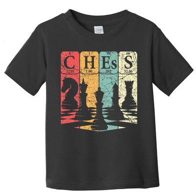 Chess Periodic Table Elements Nerd Chess Player Vintage Toddler T-Shirt