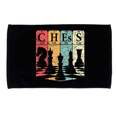 Chess Periodic Table Elements Nerd Chess Player Vintage Microfiber Hand Towel