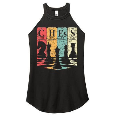 Chess Periodic Table Elements Nerd Chess Player Vintage Women's Perfect Tri Rocker Tank