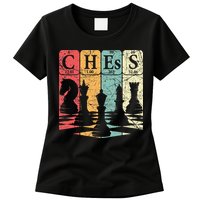 Chess Periodic Table Elements Nerd Chess Player Vintage Womens T-Shirt
