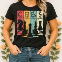 Chess Periodic Table Elements Nerd Chess Player Vintage Womens T-Shirt