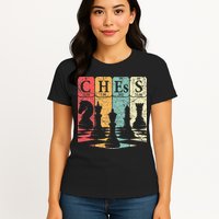 Chess Periodic Table Elements Nerd Chess Player Vintage Womens T-Shirt