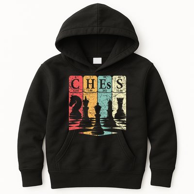 Chess Periodic Table Elements Nerd Chess Player Vintage Kids Hoodie