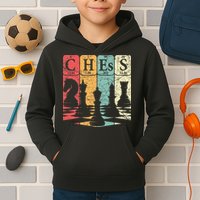 Chess Periodic Table Elements Nerd Chess Player Vintage Kids Hoodie