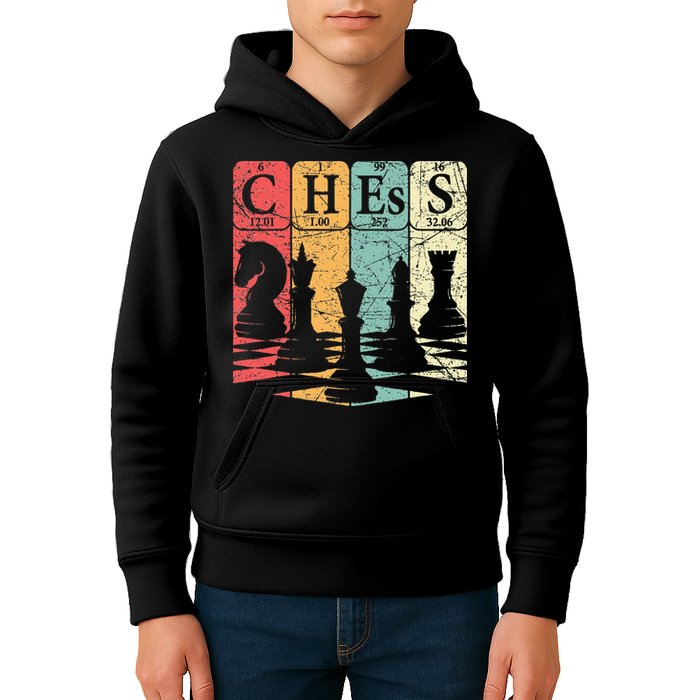 Chess Periodic Table Elements Nerd Chess Player Vintage Kids Hoodie