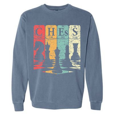 Chess Periodic Table Elements Nerd Chess Player Vintage Garment-Dyed Sweatshirt