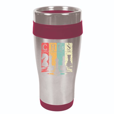 Chess Periodic Table Elements Nerd Chess Player Vintage 16oz Travel Tumbler