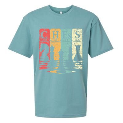 Chess Periodic Table Elements Nerd Chess Player Vintage Sueded Cloud Jersey T-Shirt