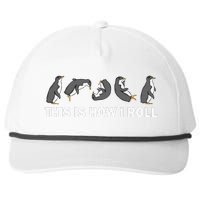 Cute Penguin This Is How I Roll Snapback Five-Panel Rope Hat