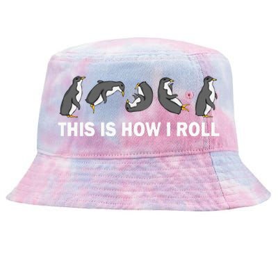 Cute Penguin This Is How I Roll Tie-Dyed Bucket Hat