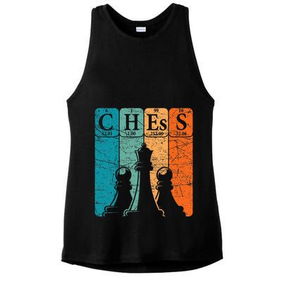 Chess Periodic Table Elements Nerd Chess Player Vintage Ladies PosiCharge Tri-Blend Wicking Tank