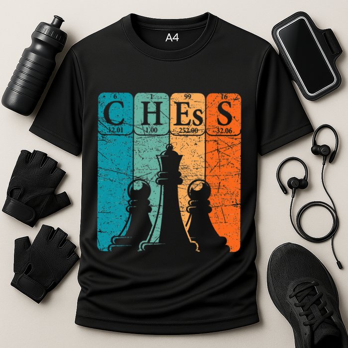 Chess Periodic Table Elements Nerd Chess Player Vintage Performance Shirt