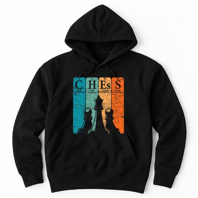 Chess Periodic Table Elements Nerd Chess Player Vintage Hoodie