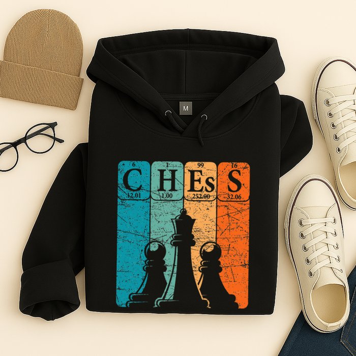 Chess Periodic Table Elements Nerd Chess Player Vintage Hoodie