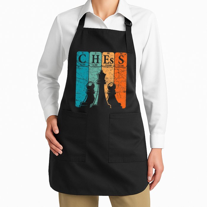 Chess Periodic Table Elements Nerd Chess Player Vintage Apron