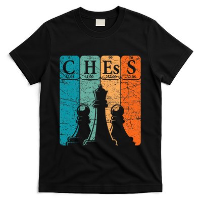 Chess Periodic Table Elements Nerd Chess Player Vintage T-Shirt
