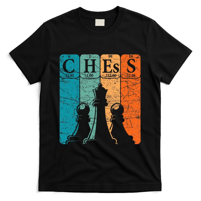 Chess Periodic Table Elements Nerd Chess Player Vintage T-Shirt